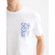 Снимка на SCOTCH&SODA MEN'S REGULAR FIT LEFT CHEST LOGO T-SHIRT IN WHITE 6
