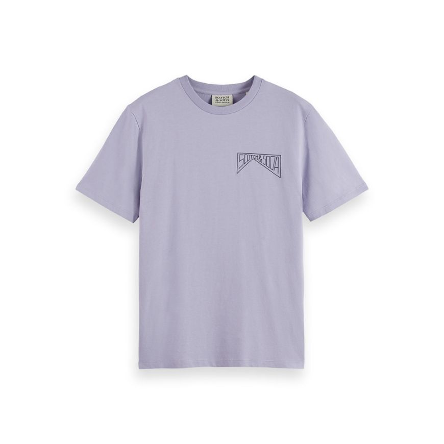 Снимка на SCOTCH&SODA MEN'S REGULAR FIT LEFT CHEST LOGO T-SHIRT IN PURPLE