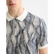 Снимка на SCOTCH&SODA MEN'S MICRO ALLOVER PRINT REGULAR FIT POLO IN WHITE 6