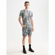 Снимка на SCOTCH&SODA MEN'S MICRO ALLOVER PRINT REGULAR FIT POLO IN WHITE 7