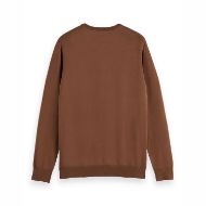 Снимка на SCOTCH&SODA MEN'S SEASONAL CORE - REGULAR FIT ECOVERO BLEND CREWNECK IN MEDIUM BROWN 2