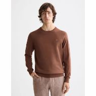 Снимка на SCOTCH&SODA MEN'S SEASONAL CORE - REGULAR FIT ECOVERO BLEND CREWNECK IN MEDIUM BROWN 4