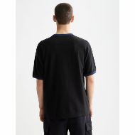 Снимка на SCOTCH&SODA MEN'S RELAXED FIT BOUND NECKLINE T-SHIRT IN DARK GREY 5