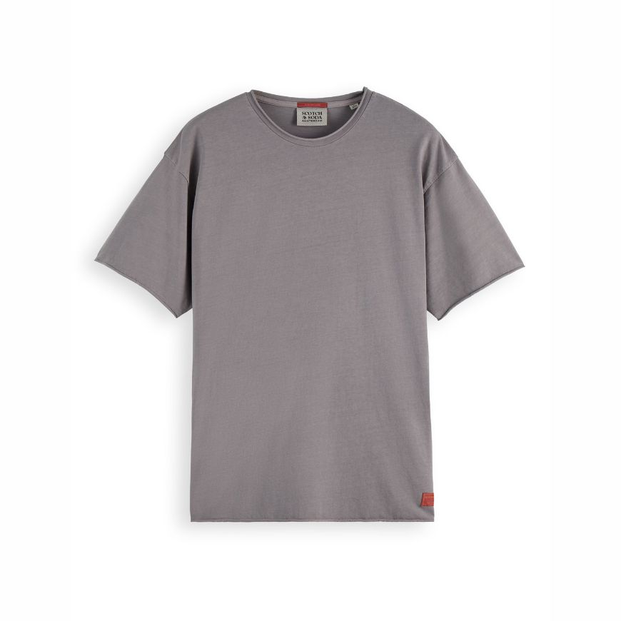 Снимка на SCOTCH&SODA MEN'S RAW EDGE T-SHIRT IN GREY MELANGE