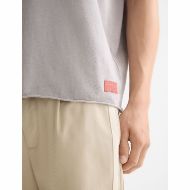 Снимка на SCOTCH&SODA MEN'S RAW EDGE T-SHIRT IN GREY MELANGE 6