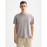 Снимка на SCOTCH&SODA MEN'S RAW EDGE T-SHIRT IN GREY MELANGE 4