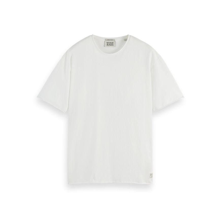 Снимка на SCOTCH&SODA MEN'S RAW EDGE T-SHIRT IN WHITE