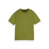 Снимка на SCOTCH&SODA MEN'S RAW EDGE T-SHIRT IN DARK GREEN 1