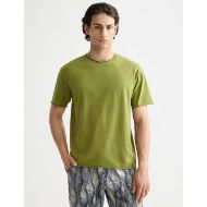 Снимка на SCOTCH&SODA MEN'S RAW EDGE T-SHIRT IN DARK GREEN 4