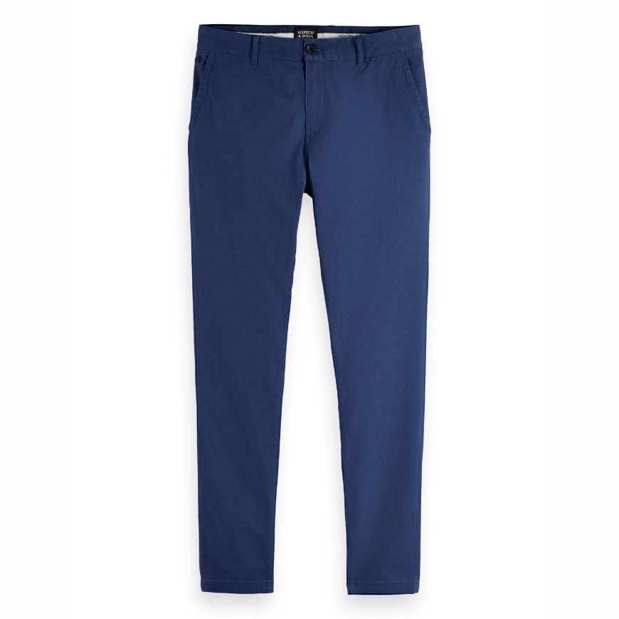 Снимка на SCOTCH&SODA MEN'S SEASONAL CORE - MOTT - WASHED COTTON BLEND CHINO IN NAVY