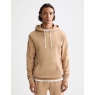 Снимка на SCOTCH&SODA MEN'S SEASONAL CORE - REGULAR FIT LOGO BADGE HOODIE IN MEDIUM BEIGE 4