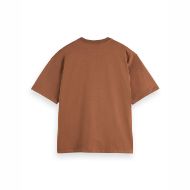 Снимка на SCOTCH&SODA MEN'S SEASONAL CORE - LOOSE FIT 3 CROSSES POCKET T-SHIRT IN MEDIUM BROWN 2