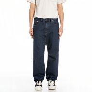 Picture of REPLAY MEN'S INC FOUNDER RELAXED-FIT JEANS 12.5 OZ INDIGO COTTON DENIM IN DARK BLUE 1