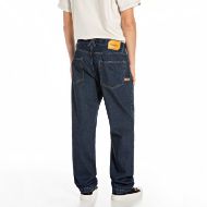 Picture of REPLAY MEN'S INC FOUNDER RELAXED-FIT JEANS 12.5 OZ INDIGO COTTON DENIM IN DARK BLUE 3