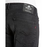 Picture of REPLAY MEN'S ROCCO COMFORT-FIT JEANS 11 OZ BLACK OD DENIM IN BLACK DELAVÉ 8