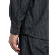 Picture of REPLAY MEN'S HERRINGBONE DENIM SHIRT WITH LETTERING ON THE BACK IN DARK BLUE 4