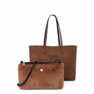 Снимка на REPLAY ДАМСКА ЧАНТА REVERSIBLE SHOPPER BAG WITH CLUTCH В КАФЯВО И ЧЕРНО 3
