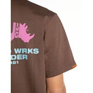 Picture of REPLAY MEN'S INC REGULAR-FIT WRKS HEAVY COTTON T-SHIRT IN COFFEE BEAN 5