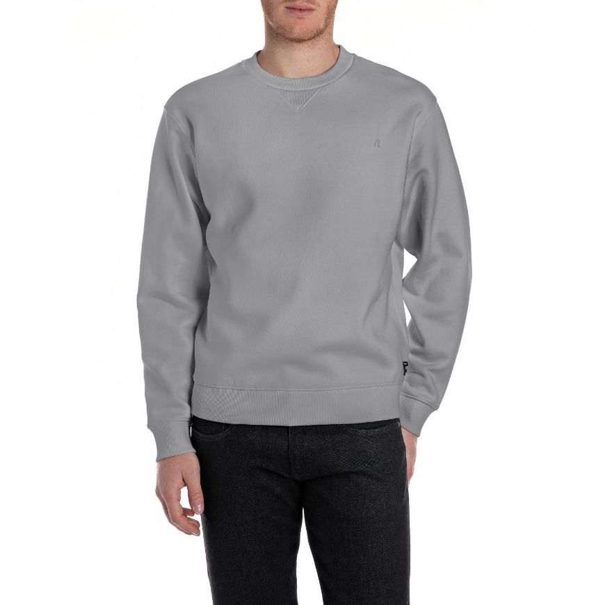Снимка на REPLAY МЪЖКИ СУИТШЪРТ BRUSHED FLEECE CREW-NECK SWEATSHIRT В ОЛОВНОСИВО