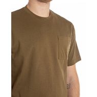 Picture of REPLAY MEN'S JERSEY T-SHIRT WITH POCKET AND PRINT IN GOLDEN BROWN 5
