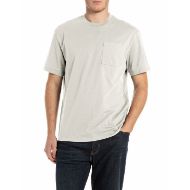 Picture of REPLAY MEN'S JERSEY T-SHIRT WITH POCKET AND PRINT IN CLOUD 1