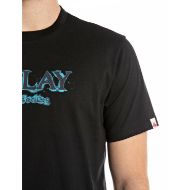 Picture of REPLAY MEN'S T-SHIRT WITH BLURRY LETTERING IN BLACK 4