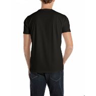 Picture of REPLAY MEN'S SLIM-FIT STRETCH JERSEY T-SHIRT WITH LOGO IN BLACK 2