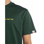 Picture of REPLAY MEN'S RELAXED-FIT COTTON T-SHIRT WITH LETTERING IN BOTTLE GREEN 4