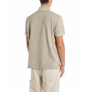 Picture of REPLAY MEN'S PIQUÉ POLO-SHIRT WITH CONTRASTING EDGES IN SAND 2