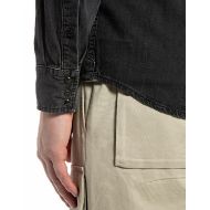 Picture of REPLAY MEN'S REGULAR-FIT WESTERN DENIM SHIRT IN BLACK DELAVE 5