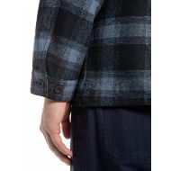 Picture of REPLAY MEN'S CHECKED WOOLEN MELTON SHACKET IN NAVY/LIGHT BLUE 5