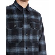 Picture of REPLAY MEN'S CHECKED WOOLEN MELTON SHACKET IN NAVY/LIGHT BLUE 3