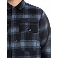Picture of REPLAY MEN'S CHECKED WOOLEN MELTON SHACKET IN NAVY/LIGHT BLUE 4
