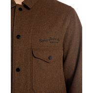 Picture of REPLAY MEN'S WOOLEN MELTON JACKET IN MELANGE BROWN 4
