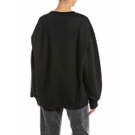 Снимка на REPLAY ДАМСКИ СУИТШЪРТ OVERSIZED SWEATSHIRT WITH LETTERING В ЧЕРНО 2