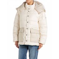 Picture of REPLAY WOMEN'S HOODED RECYCLED NYLON PADDED JACKET IN WINTER WHITE 1