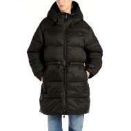 Picture of REPLAY WOMEN'S LONG RECYCLED NYLON PADDED JACKET IN BLACK 1