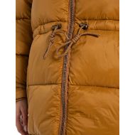 Picture of REPLAY WOMEN'S LONG RECYCLED NYLON PADDED JACKET IN CAMP BRONZE 6