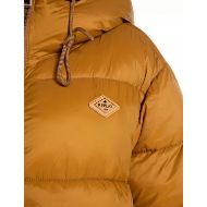 Picture of REPLAY WOMEN'S LONG RECYCLED NYLON PADDED JACKET IN CAMP BRONZE 5