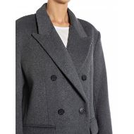 Picture of REPLAY WOMEN'S DOUBLE-BREASTED MELTON COAT IN DARK GRAY MELANGE 4