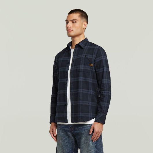 Show details for G-STAR MEN'S BRISTUM 2.0 SLIM SHIRT IN INDIA INK TOBY CHECK 2 - FanPoint Picture of G-STAR MEN'S BRISTUM 2.0 SLIM SHIRT IN INDIA INK TOBY CHECK 2