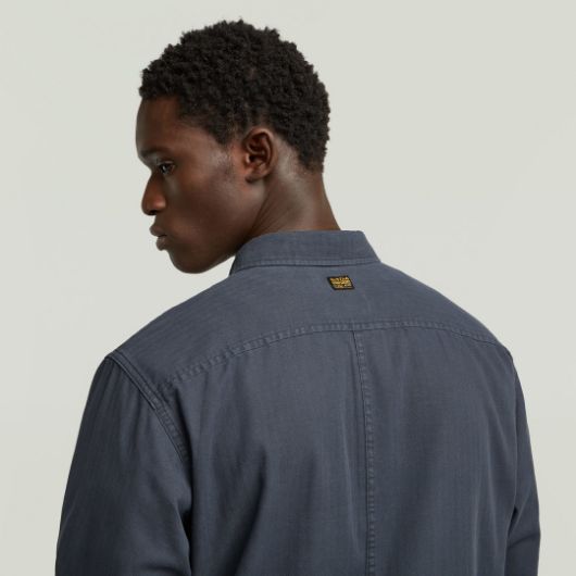 Show details for G-STAR MEN'S PANELLED POCKET REGULAR SHIRT IN DARK BLUE 3 - FanPoint Picture of G-STAR MEN'S PANELLED POCKET REGULAR SHIRT IN DARK BLUE 3