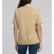 Picture of REPLAY WOMEN'S COTTON T-SHIRT WITH LETTERING PRINT IN STONE IVORY 3