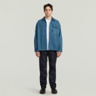 Снимка на G-STAR МЪЖКА ВРЪХНА РИЗА PLEATED 1-POCKET BOXY SHIRT В СИНЬО 5