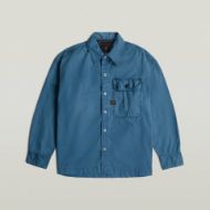 Снимка на G-STAR МЪЖКА ВРЪХНА РИЗА PLEATED 1-POCKET BOXY SHIRT В СИНЬО 6