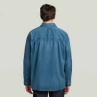 Снимка на G-STAR МЪЖКА ВРЪХНА РИЗА PLEATED 1-POCKET BOXY SHIRT В СИНЬО 2