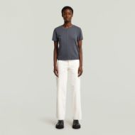 Picture of G-STAR WOMEN'S OVERDYED FRONT SEAM T-SHIRT IN DARK BLUE 5