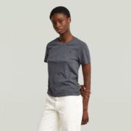 Picture of G-STAR WOMEN'S OVERDYED FRONT SEAM T-SHIRT IN DARK BLUE 2