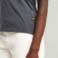 Picture of G-STAR WOMEN'S OVERDYED FRONT SEAM T-SHIRT IN DARK BLUE 4