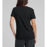 Picture of REPLAY WOMEN'S REGULAR-FIT ORGANIC COTTON T-SHIRT IN BLACK 3